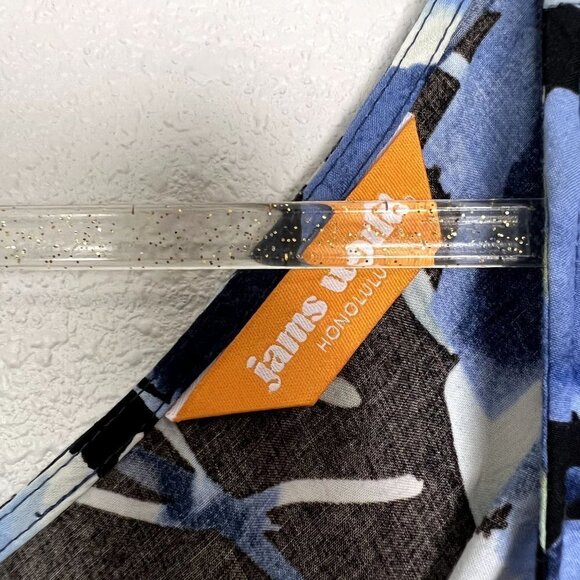 Jams World Hawaii Medium Starry Night Floral Sleeveless Rayon Midi Maxi Dress - Picture 5 of 11